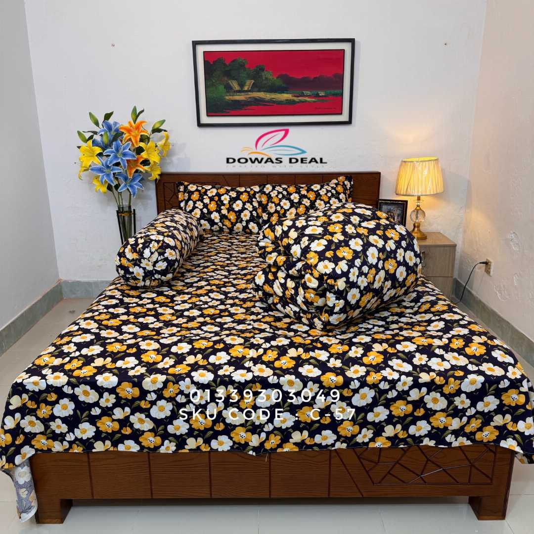 Premium,Quality,Twill,Cotton,Comforter,5,Pcs,Set