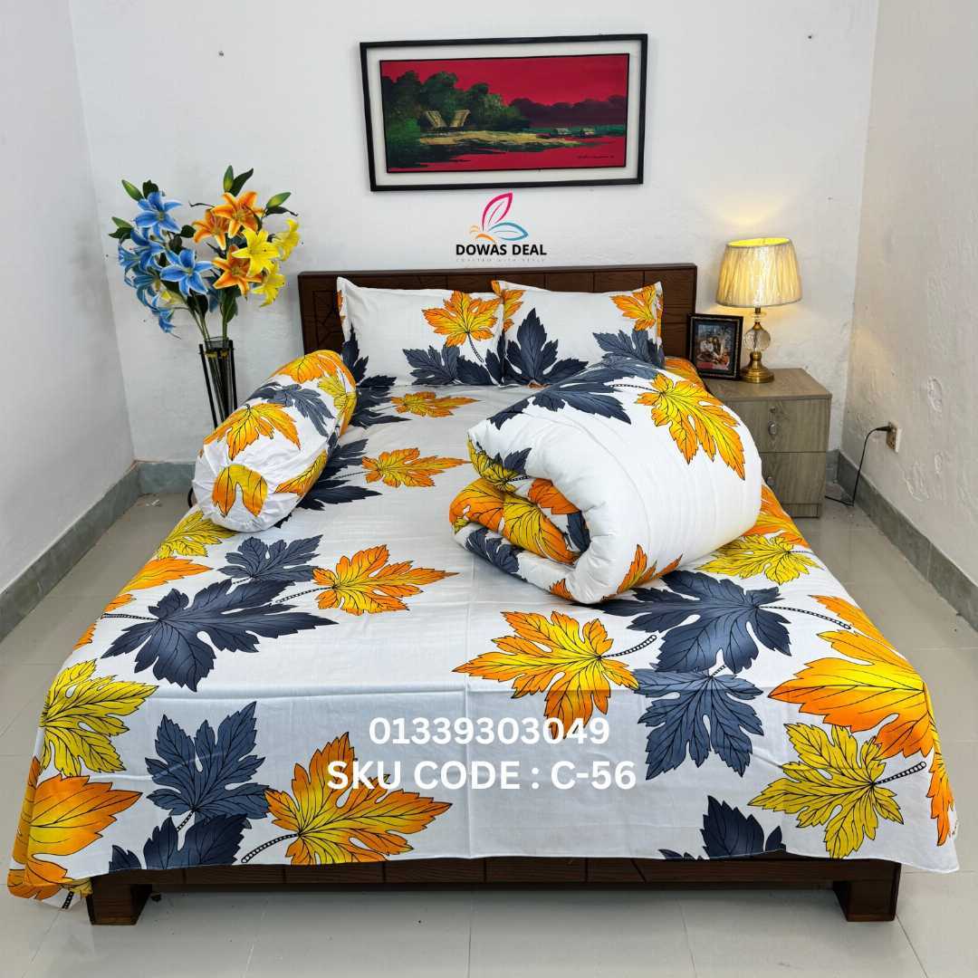 Premium,Quality,Twill,Cotton,Comforter,5,Pcs,Set