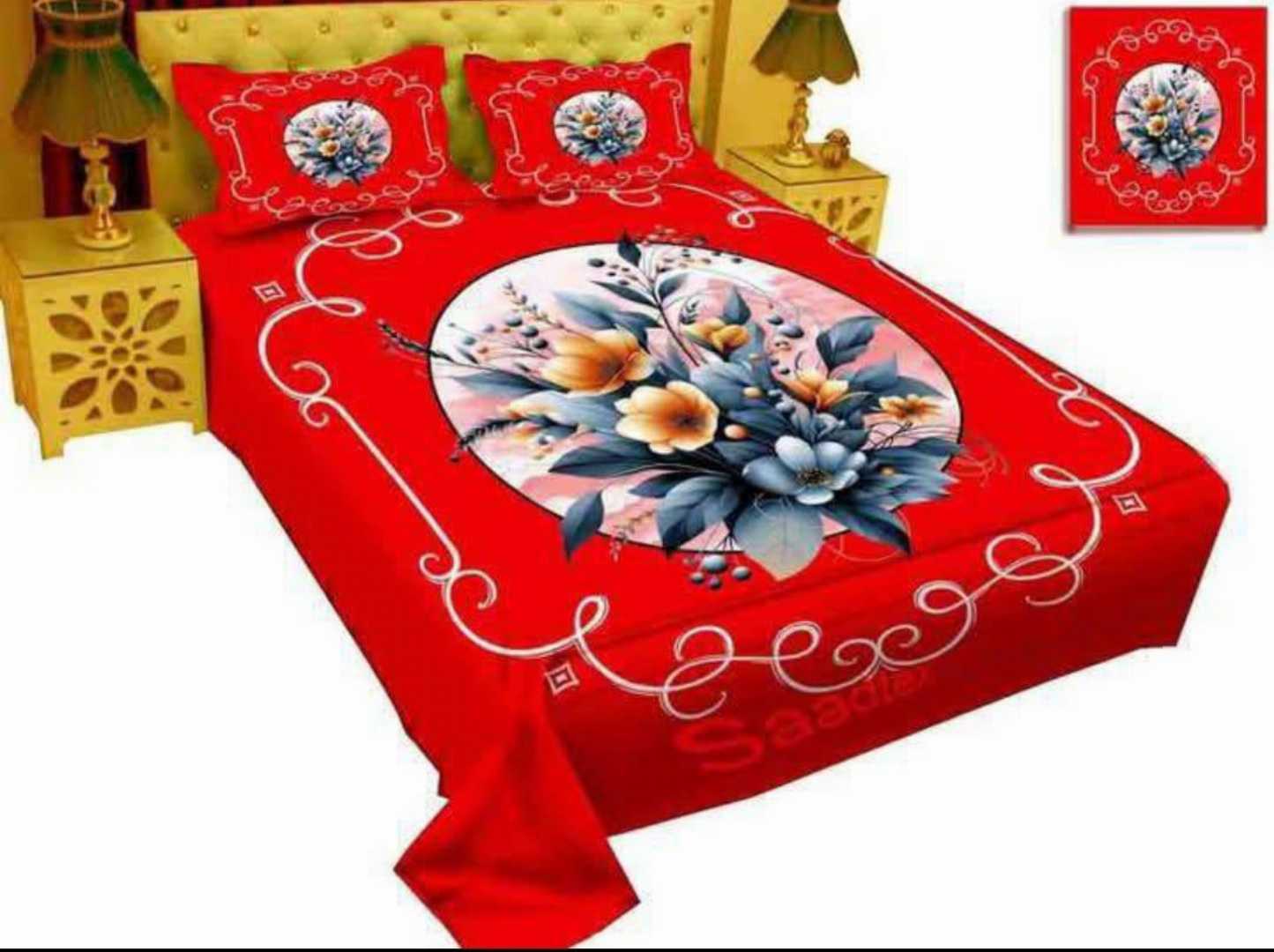 Luxury,King,size,Bed,Sheet,with,Matching,Pillow,covers